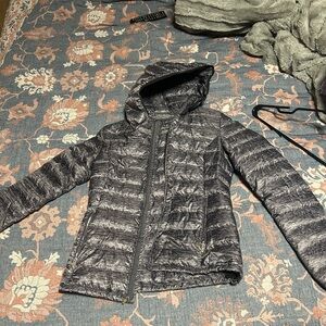 TNA Charcoal Hooded Puffer Jacket